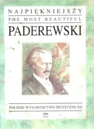 The Most Beautiful Paderewski piano sheet music cover
